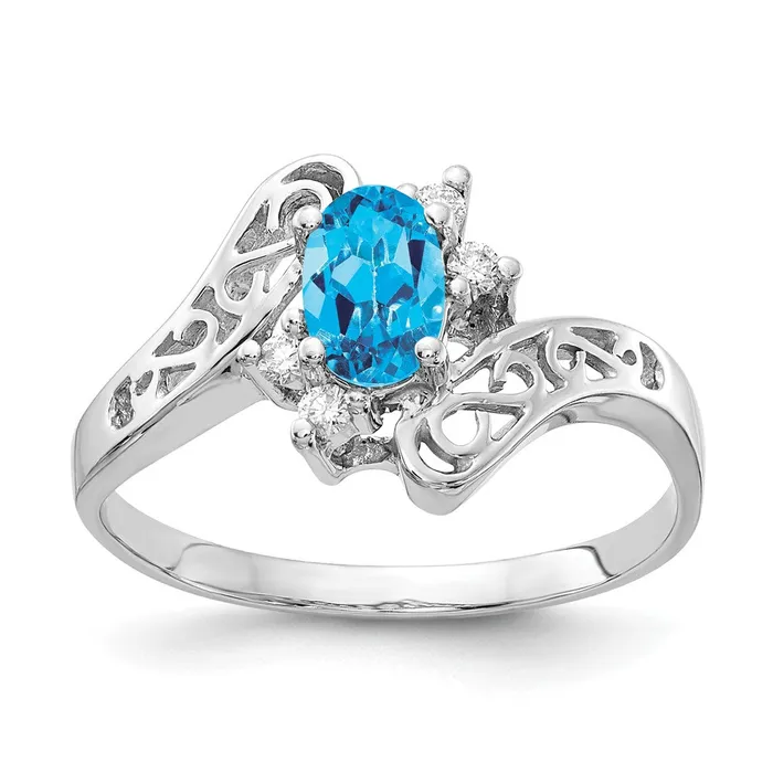 Rings 14k White Gold 6x4mm Oval Blue Topaz Checker A Real Diamond ring Goldiacom Rings 14k White Gold 6x4mm Oval Blue Topaz Checker A Real Diamond ring Goldiacom