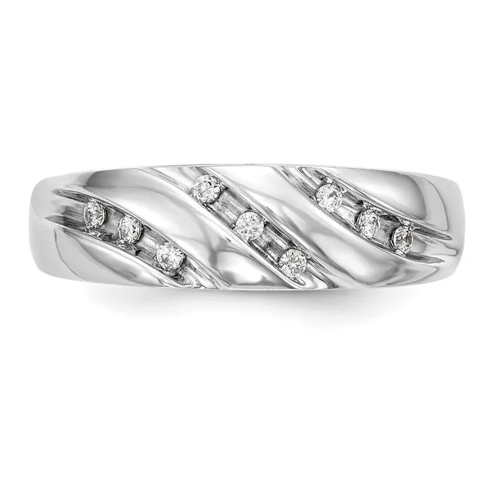 Rings 14K White Gold Complete Real Diamond Trio Mens Wedding Band Goldiacom
