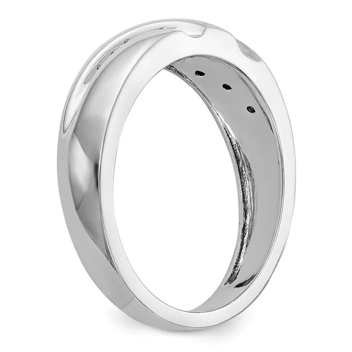 Rings 14K White Gold Complete Real Diamond Trio Mens Wedding Band Goldiacom