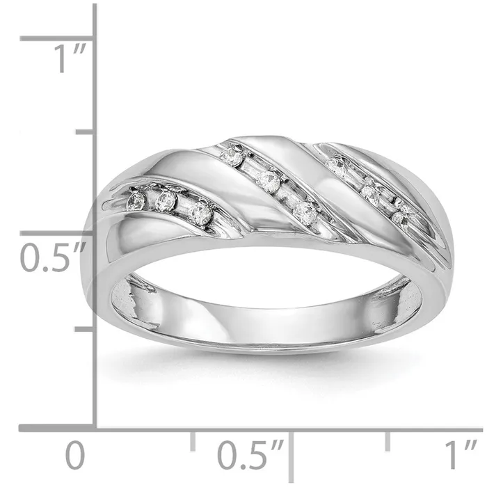Rings 14K White Gold Complete Real Diamond Trio Mens Wedding Band Goldiacom