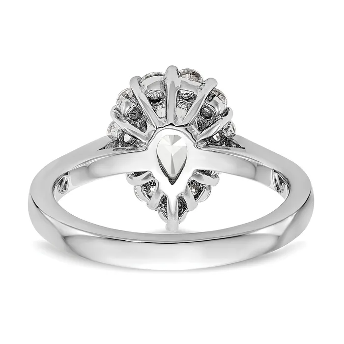 Rings 14k White Gold Pear Halo Engagement Simulated Diamond Ring Goldiacom Rings 14k White Gold Pear Halo Engagement Simulated Diamond Ring Goldiacom