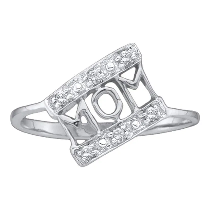 Rings 14k White Gold Round Diamond Mom Mother Ring 120 Cttw gndatlanta