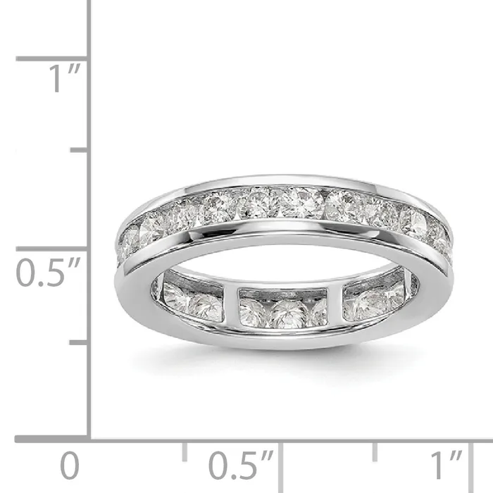 Rings 2 Ct Natural Diamond Womens Eternity Wedding Band Ring in 14k White Gold Goldiacom