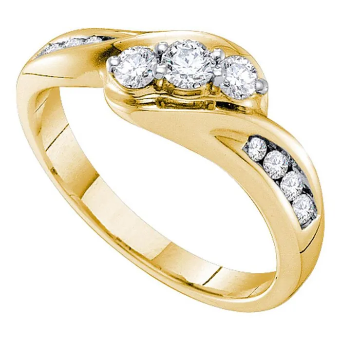 Rings gndatlanta 12CTDiamond 3STONE BRIDAL RING