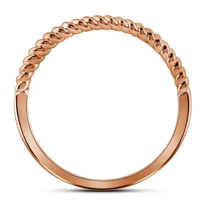 Rings gndatlanta 10k Twotone Gold Round Diamond Stackable Rope Band Ring 15 Cttw