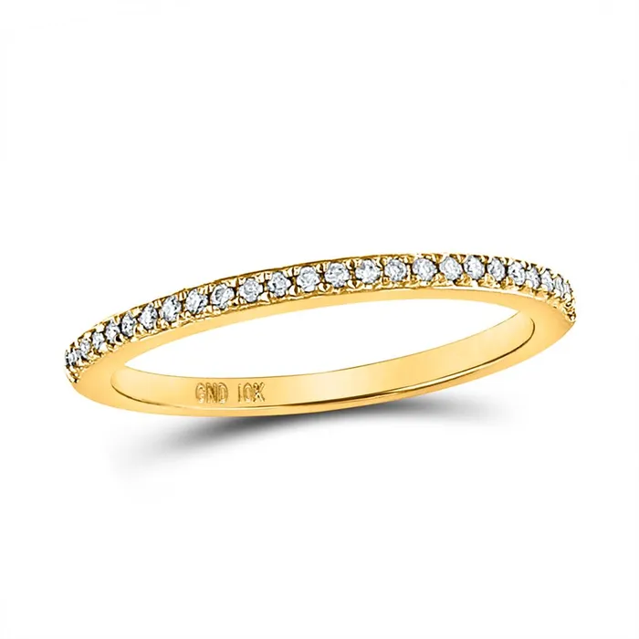 Rings gndatlanta 10k Yellow Gold Round Diamond Single Row Stackable Band Ring 18 Cttw Size 9 Rings gndatlanta 10k Yellow Gold Round Diamond Single Row Stackable Band Ring 18 Cttw Size 9