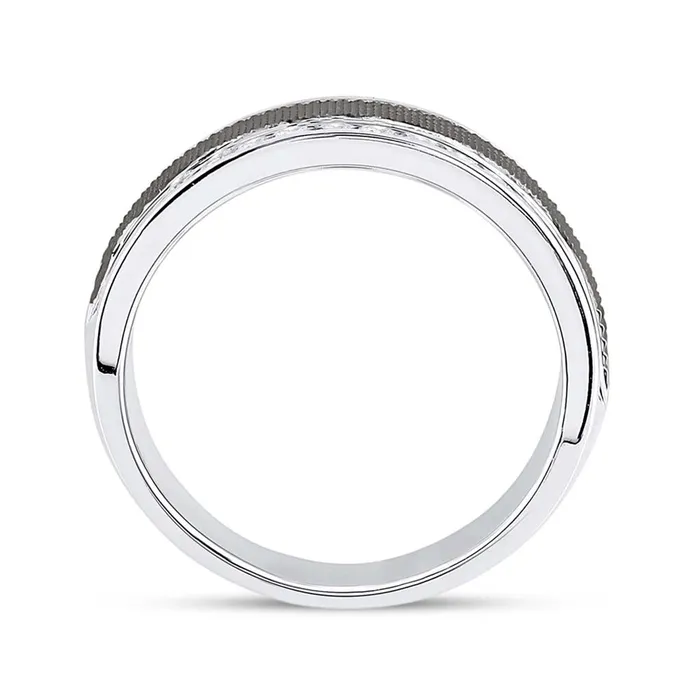 Rings gndatlanta 14k White Gold Round Diamond Wedding Band Ring 12 Cttw