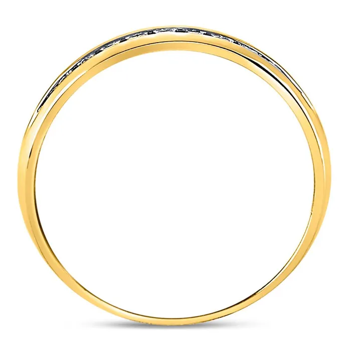 Rings gndatlanta 14k Yellow Gold Round Diamond Singlerow Channelset Wedding Band Ring 14 Cttw