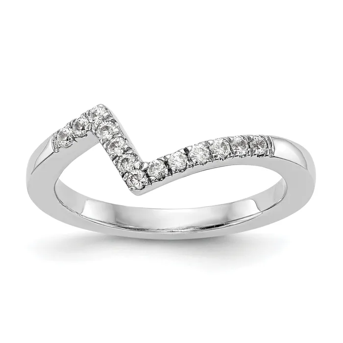 Rings Goldia 013ct CZ Solid Real 14k White Gold Wedding Wedding Band Ring Rings Goldia 013ct CZ Solid Real 14k White Gold Wedding Wedding Band Ring