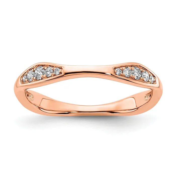 Rings Goldia 016ct CZ Solid Real 14k Rose Gold Wedding Wedding Band Ring Rings Goldia 016ct CZ Solid Real 14k Rose Gold Wedding Wedding Band Ring