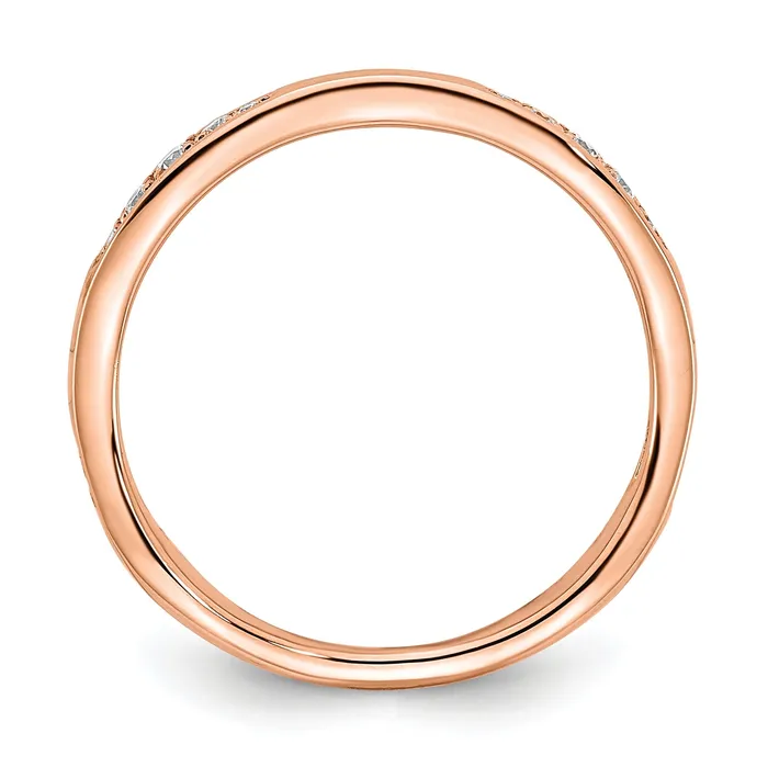 Rings Goldia 016ct CZ Solid Real 14k Rose Gold Wedding Wedding Band Ring
