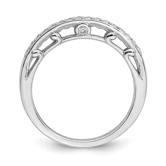 Rings Goldia 017ct CZ Solid Real 14k White Gold Wedding Band Ring