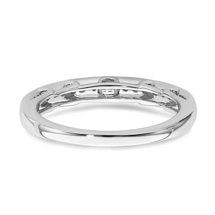 Rings Goldia 017ct CZ Solid Real 14k White Gold Wedding Band Ring