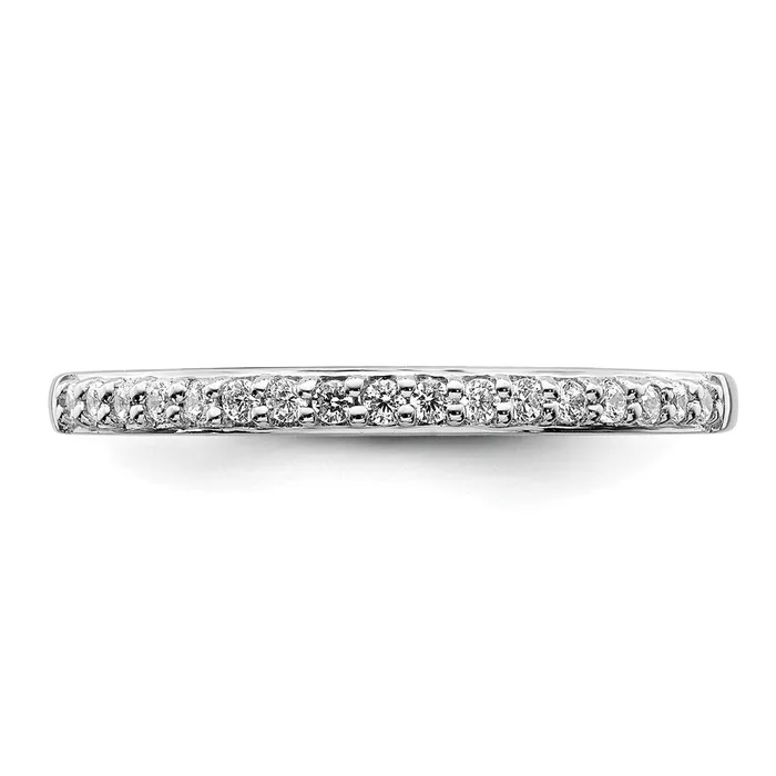 Rings Goldia 017ct CZ Solid Real 14k White Gold Wedding Wedding Band Ring