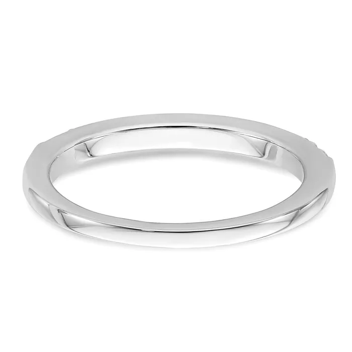 Rings Goldia 017ct CZ Solid Real 14k White Gold Wedding Wedding Band Ring
