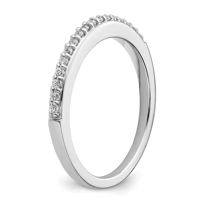 Rings Goldia 017ct CZ Solid Real 14k White Gold Wedding Wedding Band Ring
