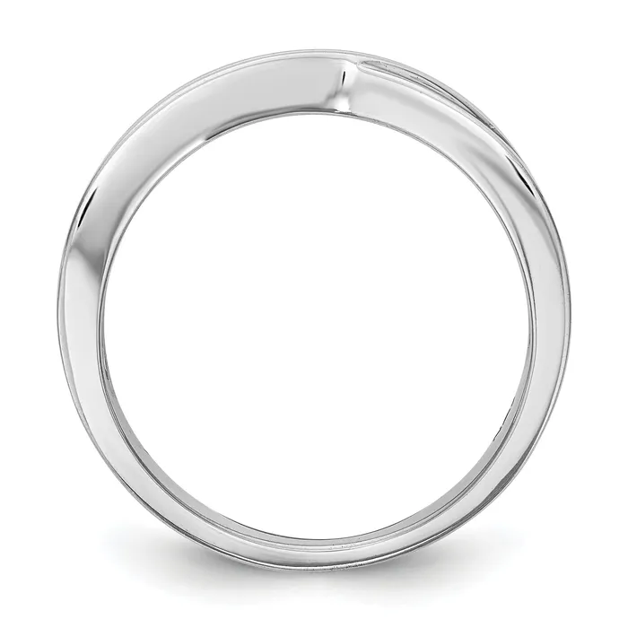 Rings Goldia 019ct CZ Solid Real 14K White Gold Wedding Band Ring