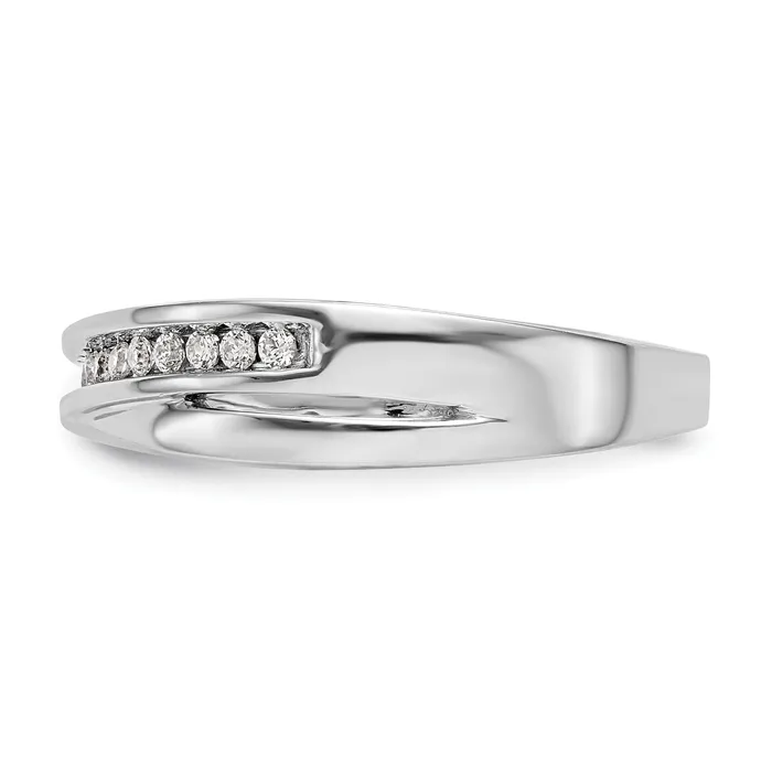 Rings Goldia 019ct CZ Solid Real 14K White Gold Wedding Band Ring