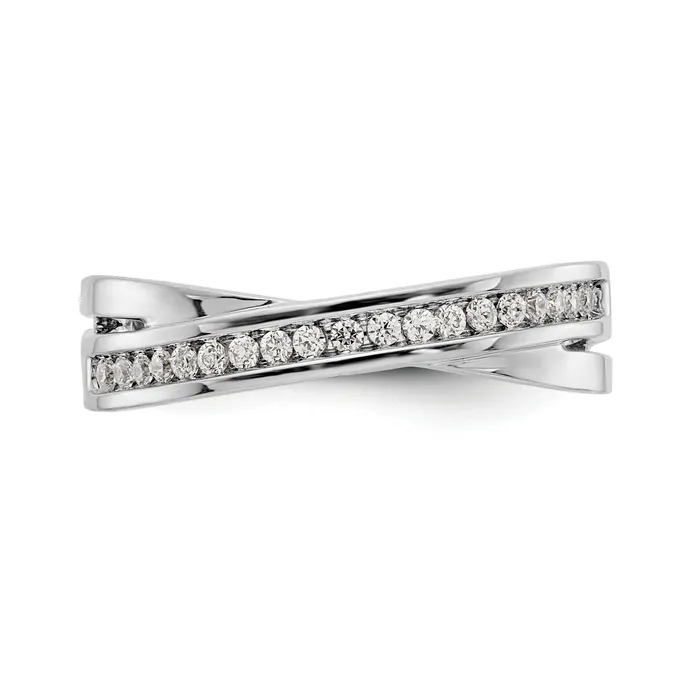 Rings Goldia 019ct CZ Solid Real 14K White Gold Wedding Band Ring