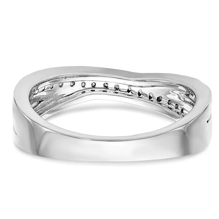 Rings Goldia 019ct CZ Solid Real 14K White Gold Wedding Band Ring