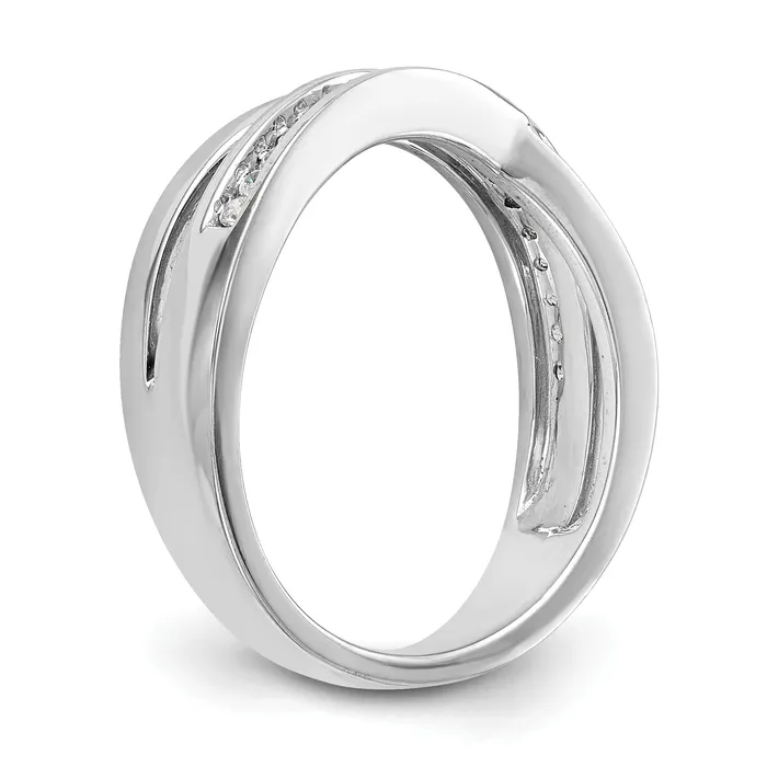 Rings Goldia 019ct CZ Solid Real 14K White Gold Wedding Band Ring