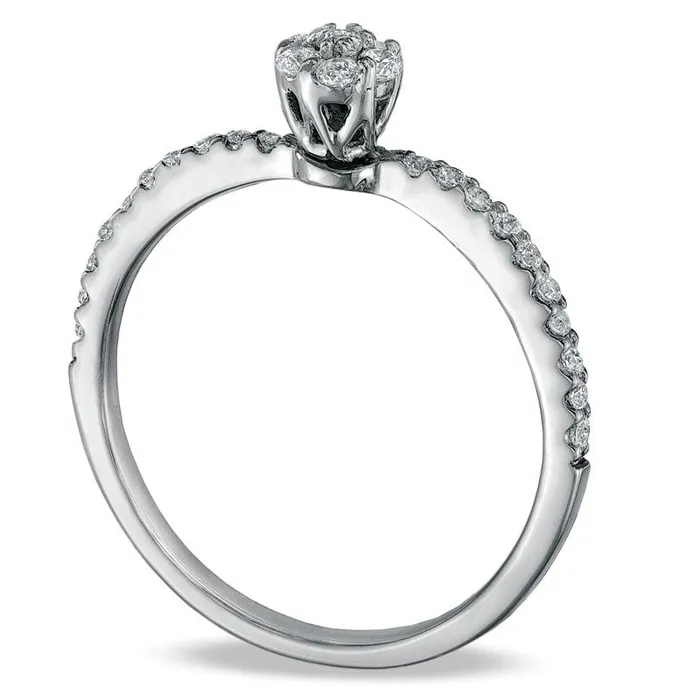 Rings Goldia 025 CT TW Composite Natural Diamond Promise Ring in Solid 10K White Gold Rings Goldia 025 CT TW Composite Natural Diamond Promise Ring in Solid 10K White Gold