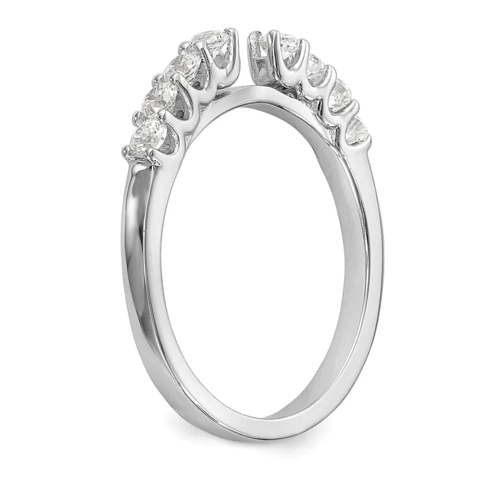 Rings Goldia 040ct CZ Solid Real 14K White Gold Peg Set Engagement Ring