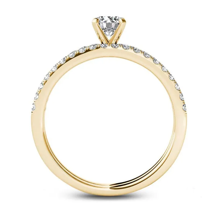 Rings Goldia 075 CT TW Natural Diamond Bridal Engagement Ring Set in Solid 14K Gold Rings Goldia 075 CT TW Natural Diamond Bridal Engagement Ring Set in Solid 14K Gold