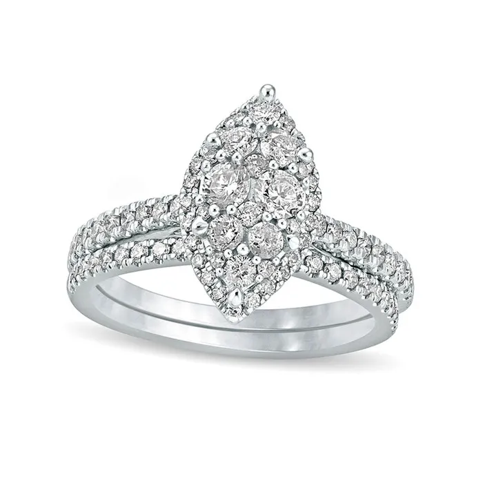 Rings Goldia 10 CT TW Composite Marquise Natural Diamond Bridal Engagement Ring Set in Solid 10K White Gold Rings Goldia 10 CT TW Composite Marquise Natural Diamond Bridal Engagement Ring Set in Solid 10K White Gold