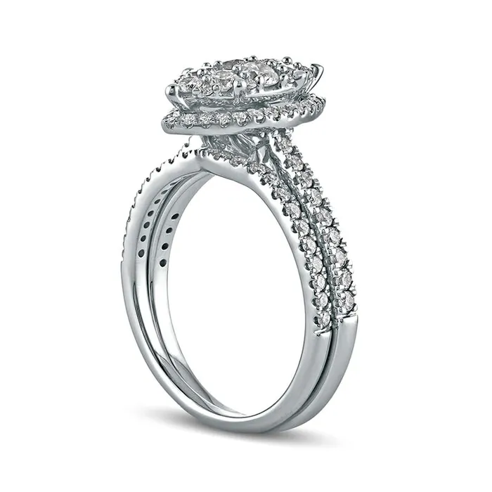Rings Goldia 10 CT TW Composite Marquise Natural Diamond Bridal Engagement Ring Set in Solid 10K White Gold Rings Goldia 10 CT TW Composite Marquise Natural Diamond Bridal Engagement Ring Set in Solid 10K White Gold