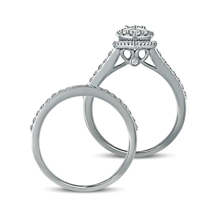 Rings Goldia 10 CT TW Composite Marquise Natural Diamond Bridal Engagement Ring Set in Solid 10K White Gold Rings Goldia 10 CT TW Composite Marquise Natural Diamond Bridal Engagement Ring Set in Solid 10K White Gold