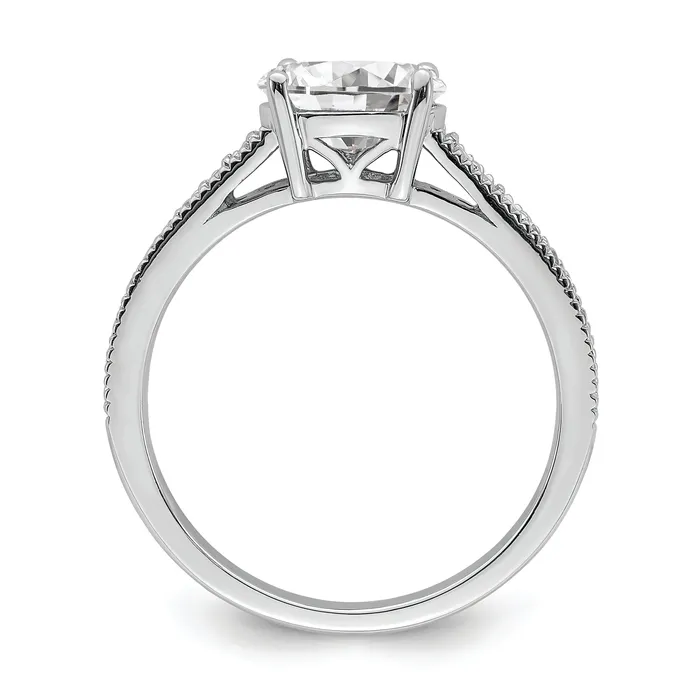 Rings Goldia 100ct CZ Solid Real 14k White East West 1ct Oval Eng Dia Ring