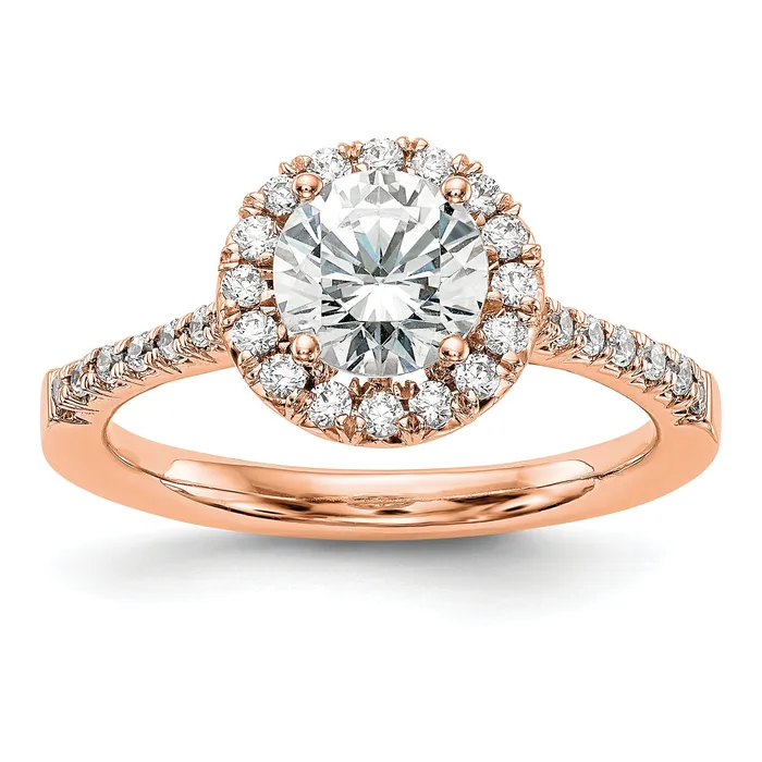 Rings Goldia 14k Rose Gold 13 Ct Lab Grown Diamond VSSI G 1 Ct Center Round Engagement Ring Rings Goldia 14k Rose Gold 13 Ct Lab Grown Diamond VSSI G 1 Ct Center Round Engagement Ring