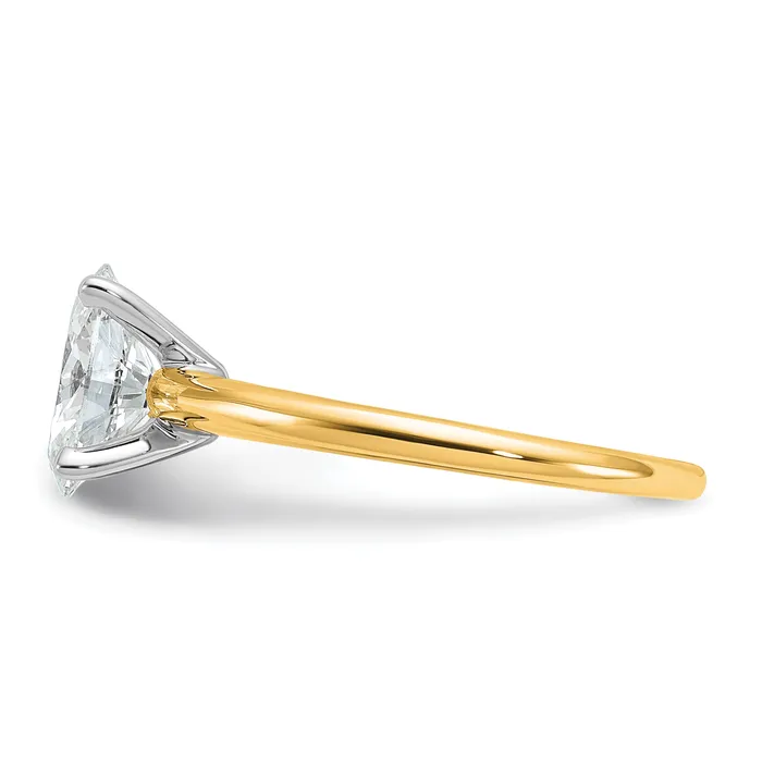 Rings Goldia 14k Twotone 1 12 Ct Certified Lab Grown Diamond VSSI G Oval Solitare Engagement Ring