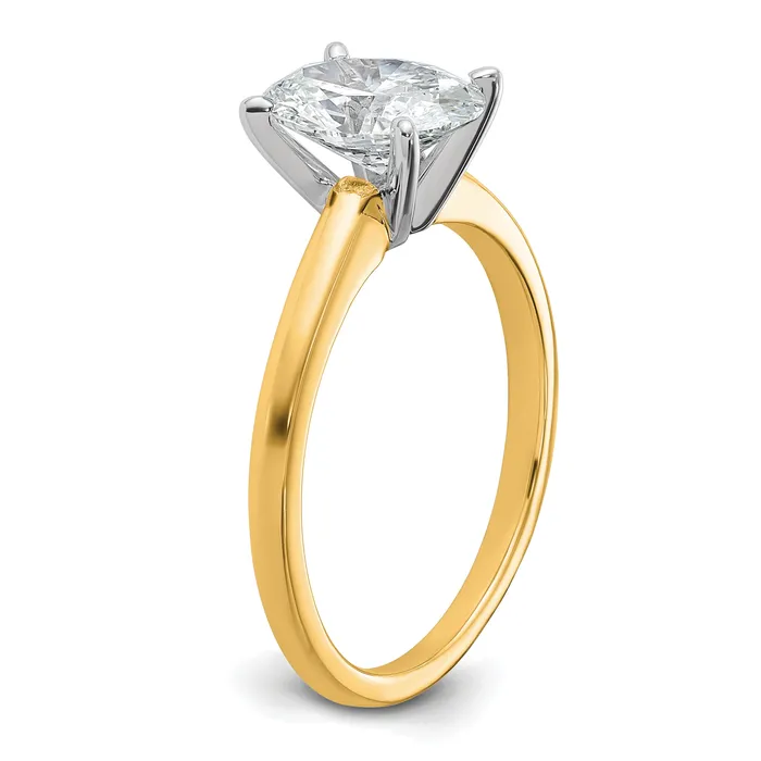 Rings Goldia 14k Twotone 1 12 Ct Certified Lab Grown Diamond VSSI G Oval Solitare Engagement Ring
