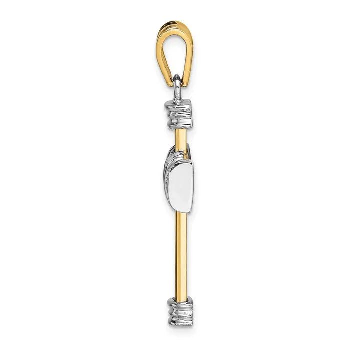 Rings Goldia 14k Twotone Gold wRhodium X Center Cross Charm