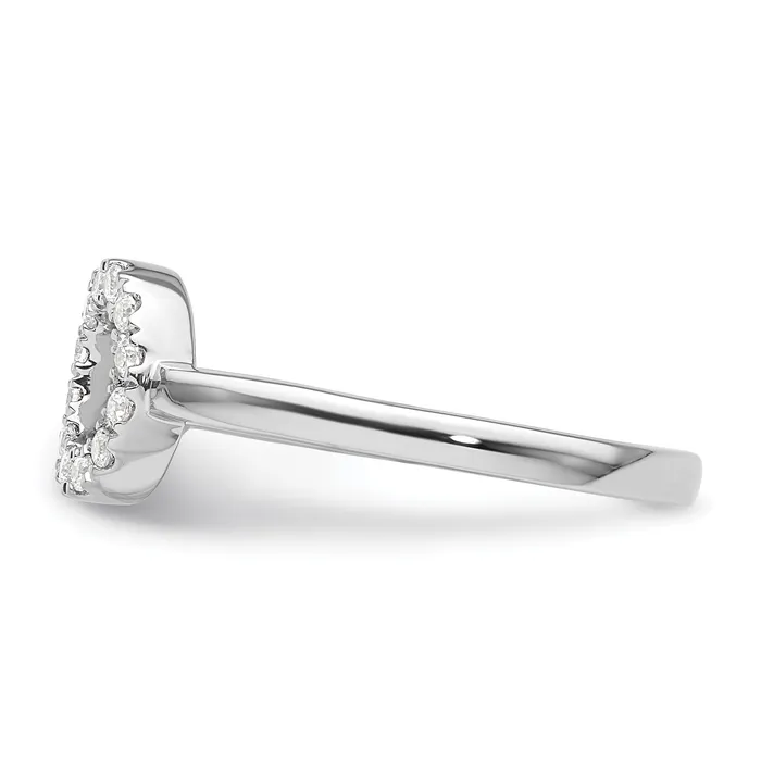 Rings Goldia 14k White Gold 15 Ct Lab Grown Diamond VSSI G Initial O Adjustable Ring