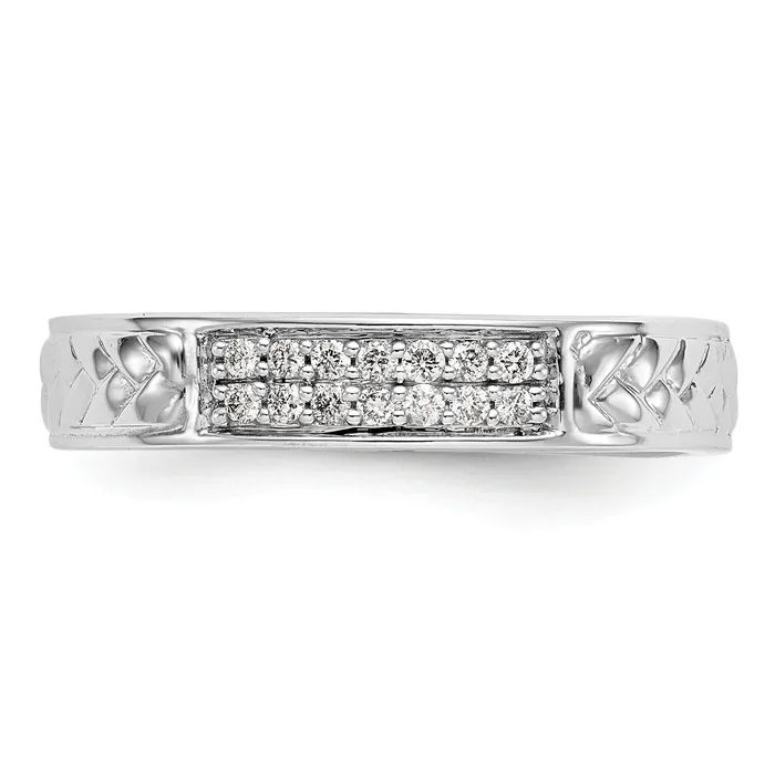 Rings Goldia 14K White Gold Lab Grown VSSI G Diamond Trio Ladies Wedding Band Ring