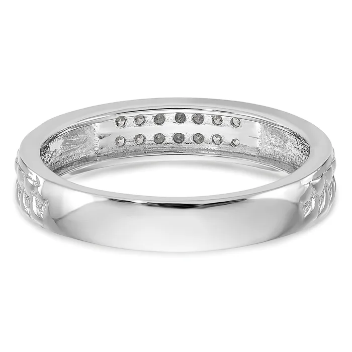 Rings Goldia 14K White Gold Lab Grown VSSI G Diamond Trio Ladies Wedding Band Ring