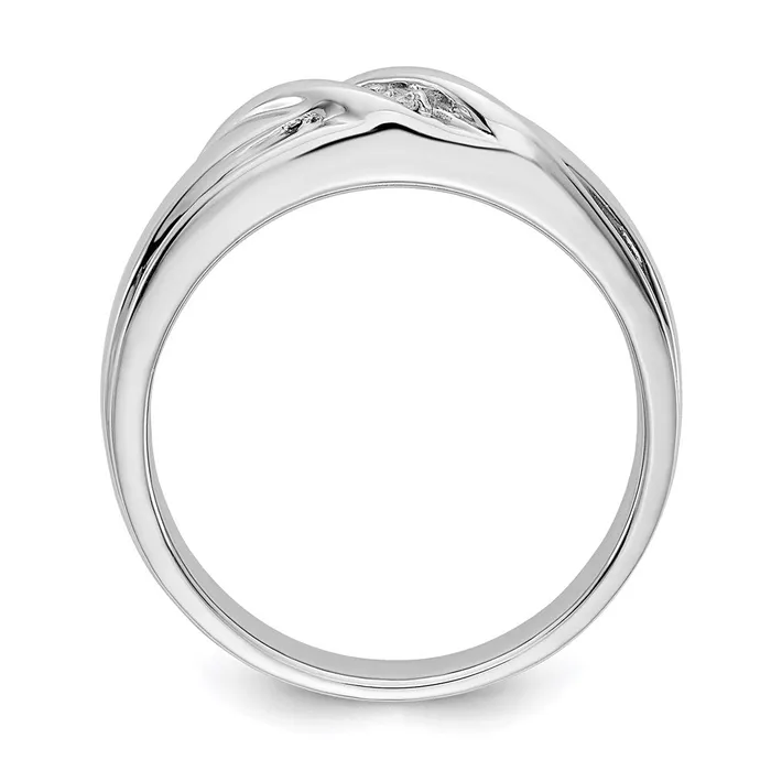 Rings Goldia 14k White Gold Real Diamond Mens Ring