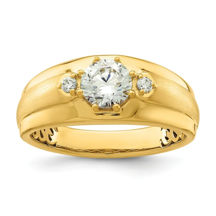 Rings Goldia 14k Yellow Gold 115 Ct Lab Grown Diamond VSSI G Mens Ring
