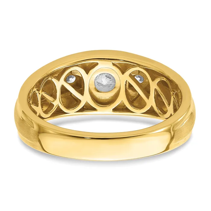 Rings Goldia 14k Yellow Gold 115 Ct Lab Grown Diamond VSSI G Mens Ring