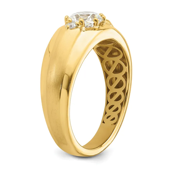 Rings Goldia 14k Yellow Gold 115 Ct Lab Grown Diamond VSSI G Mens Ring