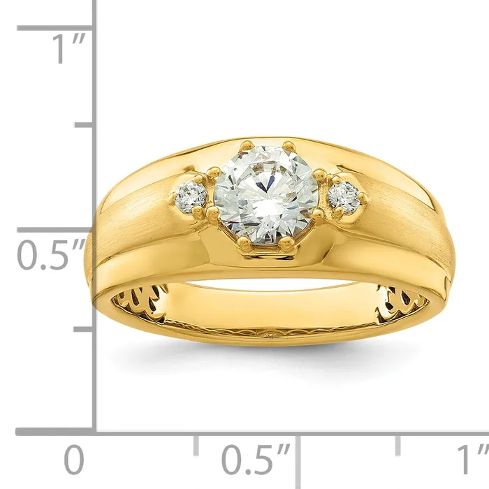 Rings Goldia 14k Yellow Gold 115 Ct Lab Grown Diamond VSSI G Mens Ring