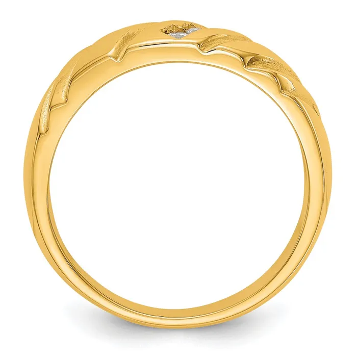 Rings Goldia 14k Yellow Gold 3Stone 18 carat Diamond Complete Mens Band