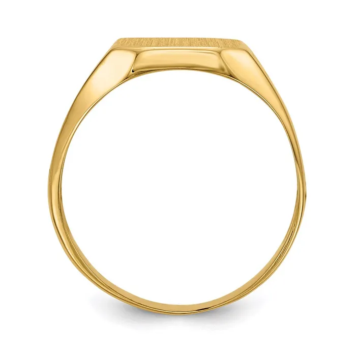 Rings Goldia 14K Yellow Gold 90x105mm Open Back Mens Signet Ring
