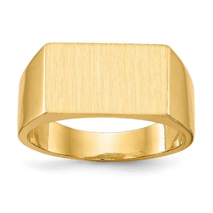 Rings Goldia 14K Yellow Gold 90x150mm Closed Back Mens Signet Ring