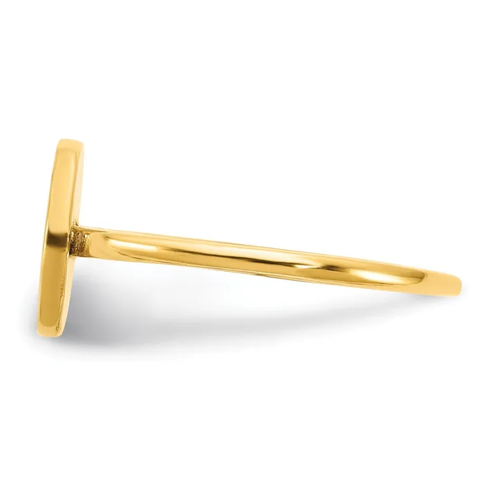 Rings Goldia 14K Yellow Gold Initial Circle Signet Ring