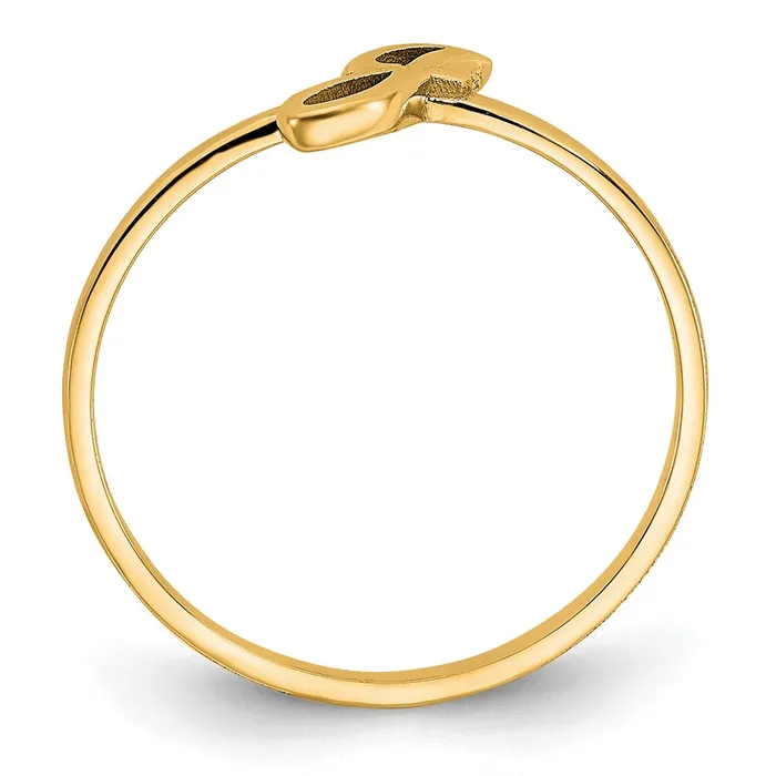 Rings Goldia 14K Yellow Gold Initial Script or Block Font Ring