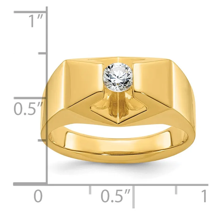 Rings Goldia 14k Yellow Gold Mens 13 carat Diamond Complete Ring